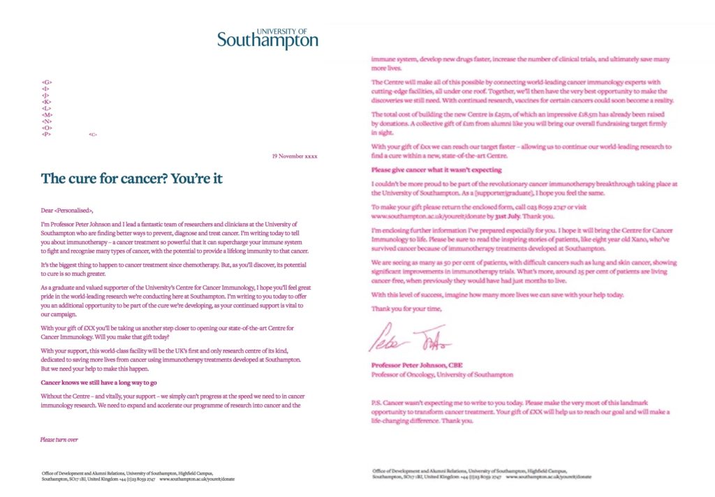 southampton uni cover letter